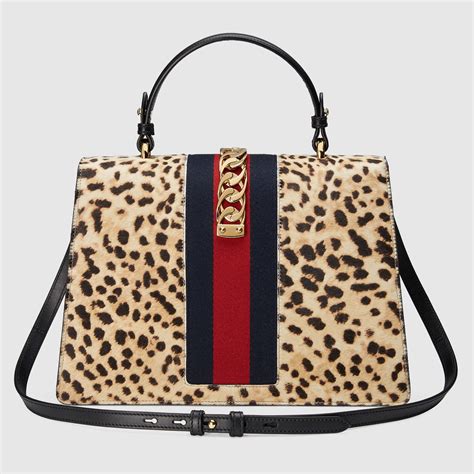 sylvie gucci leopardata|Top Handle Bags for Women .